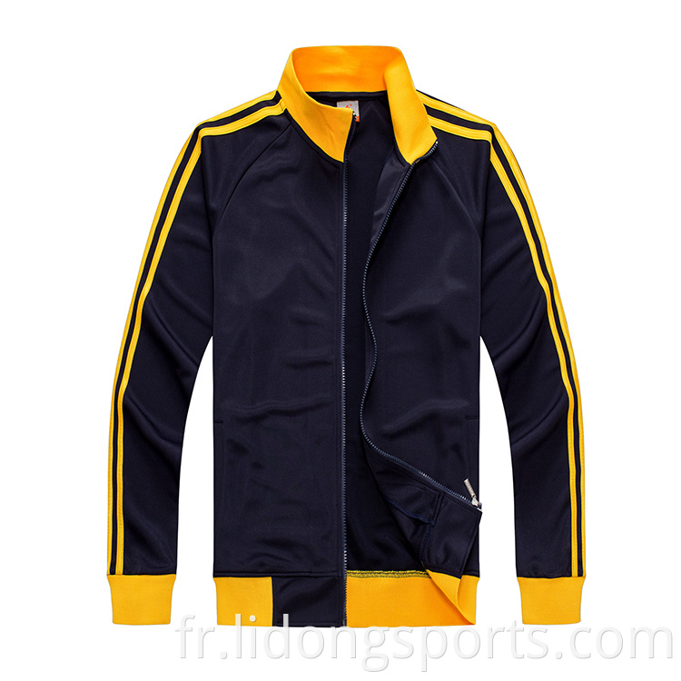 Nouveau dernier entraînement personnalisé sports de sports porte des hommes d'entraînement Jogging Jacket Sport Veste en gros